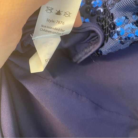 WEISSMAN Dance Costume acro blue jumpsuit unitard Sweet Nothing 7676 child LC - Picture 12 of 15